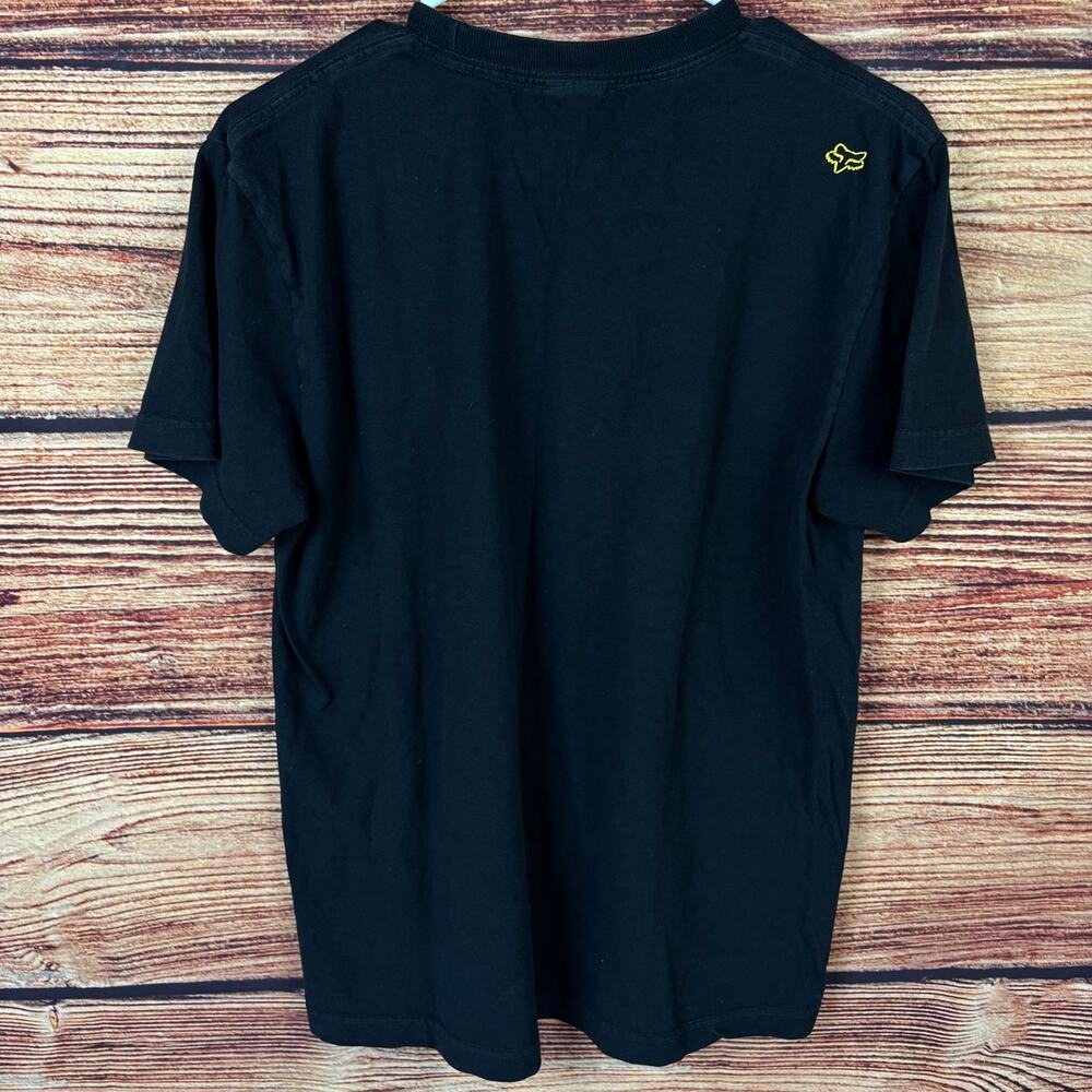Vintage Y2k Fox Motocross Racing Black Graphic T-shirt - Picture 7 of 7